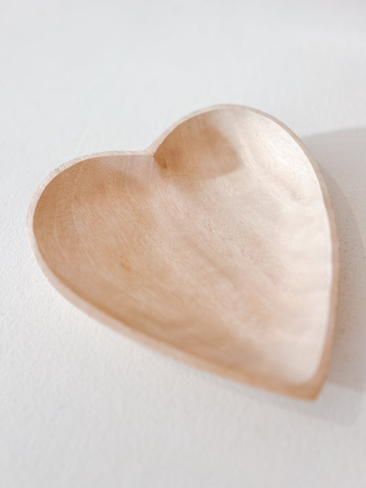 Wooden Heart Dish