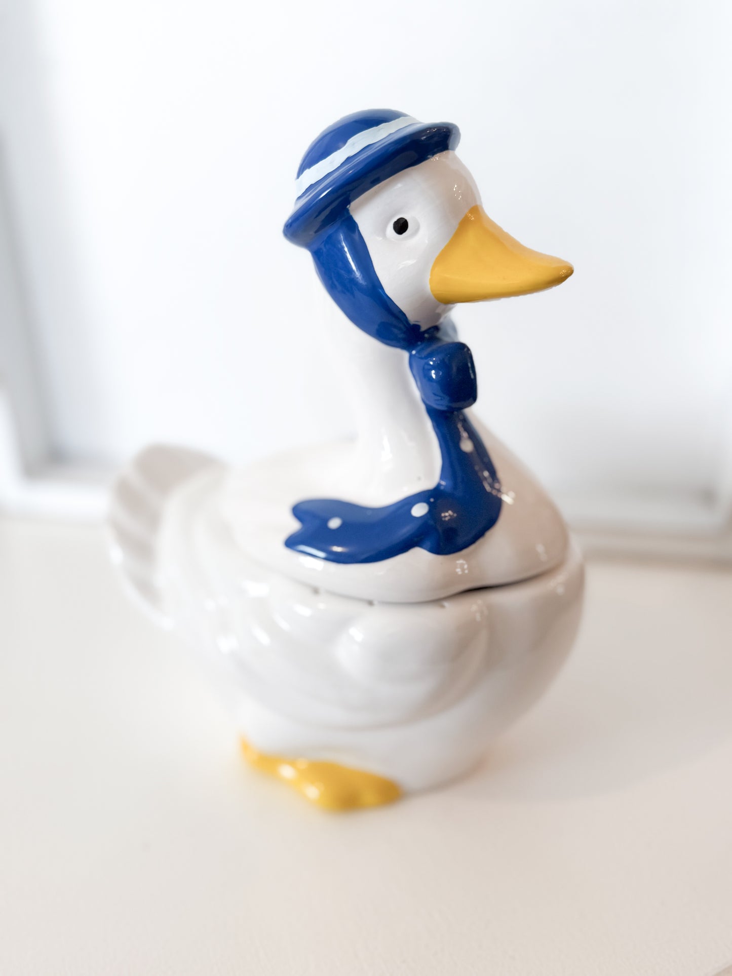 Vintage Goose with Hat Canister