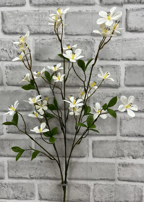 White Plum Flower Stem 27”