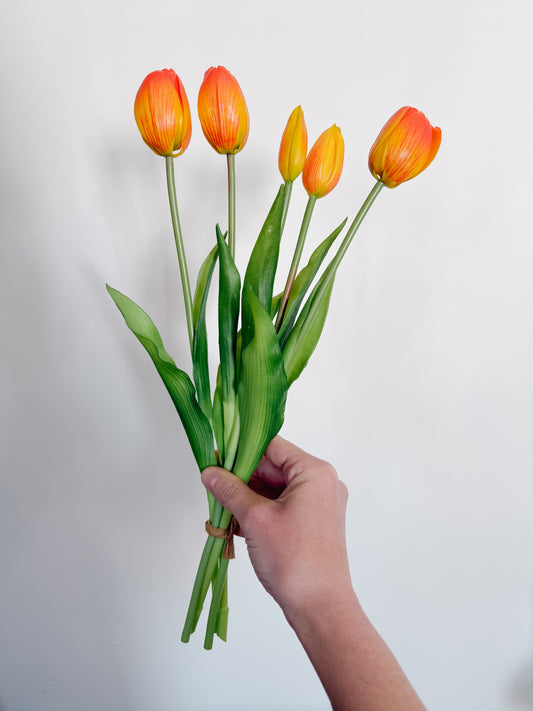 Fresh Touch Orange Tulip Bundle 16”