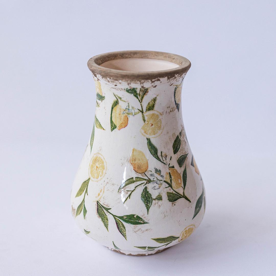 Lemon Ceramic Vase