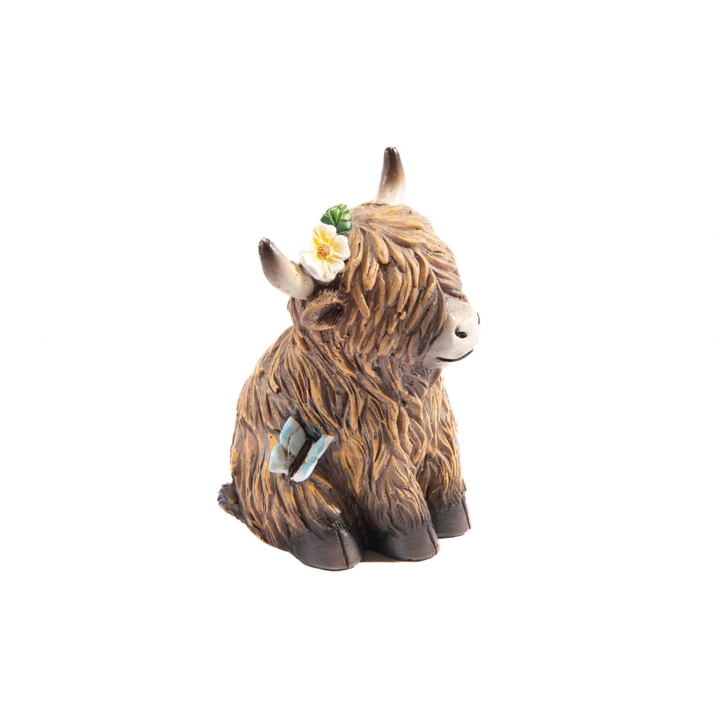 Sitting Highland Cow Figurine
