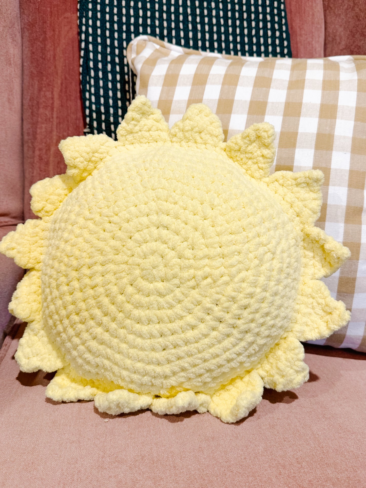 Crocheted Sun Pillow