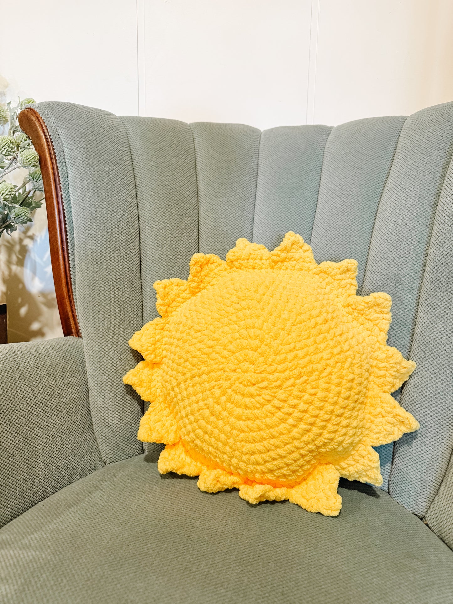 Crocheted Sun Pillow