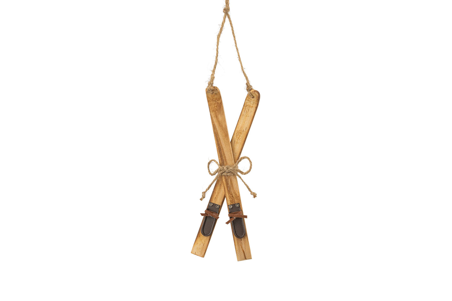 Wooden Ski Ornament 7”