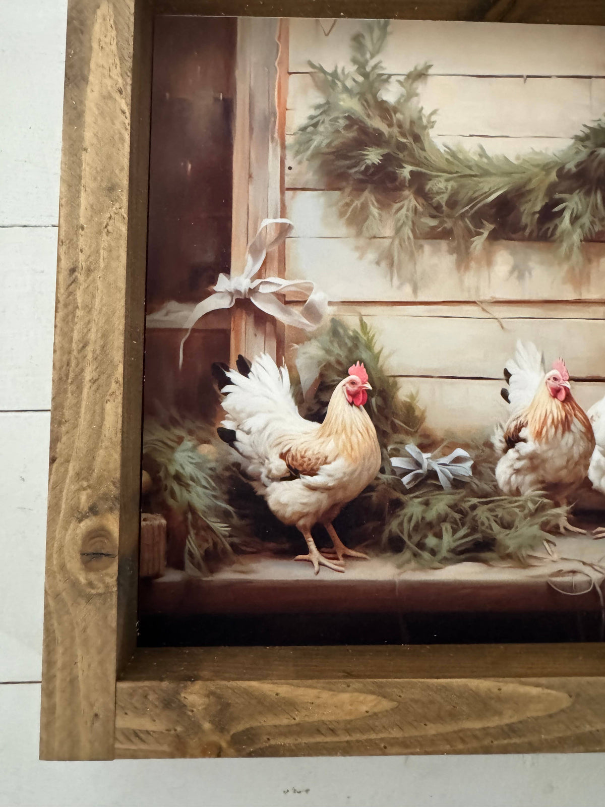 Christmas Chickens: Dark Walnut / 9x11