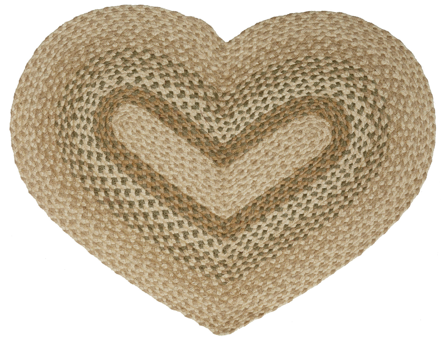 Braided Heart Rug - Beige