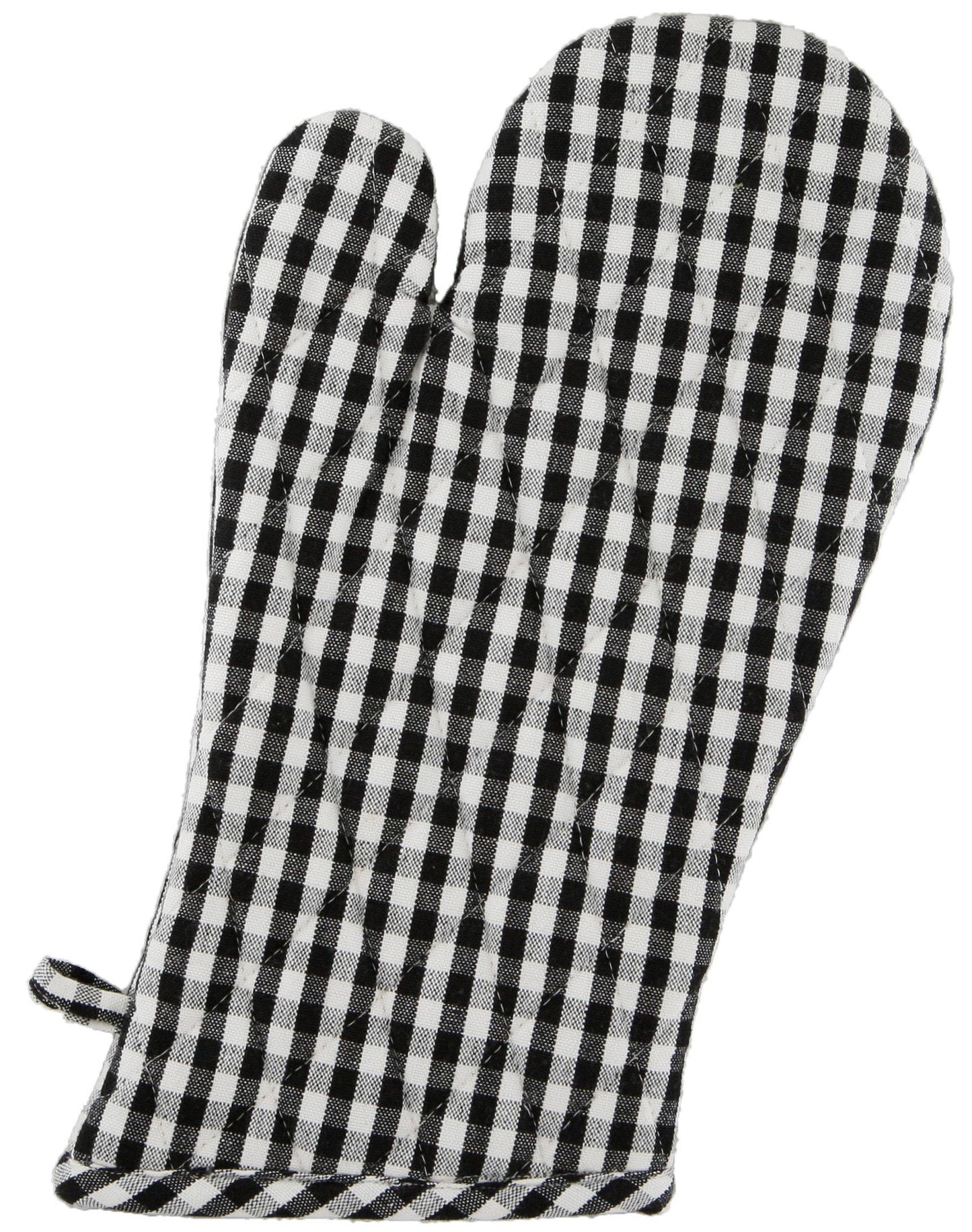 Oven Mitts - Set of 2 - Black/White
