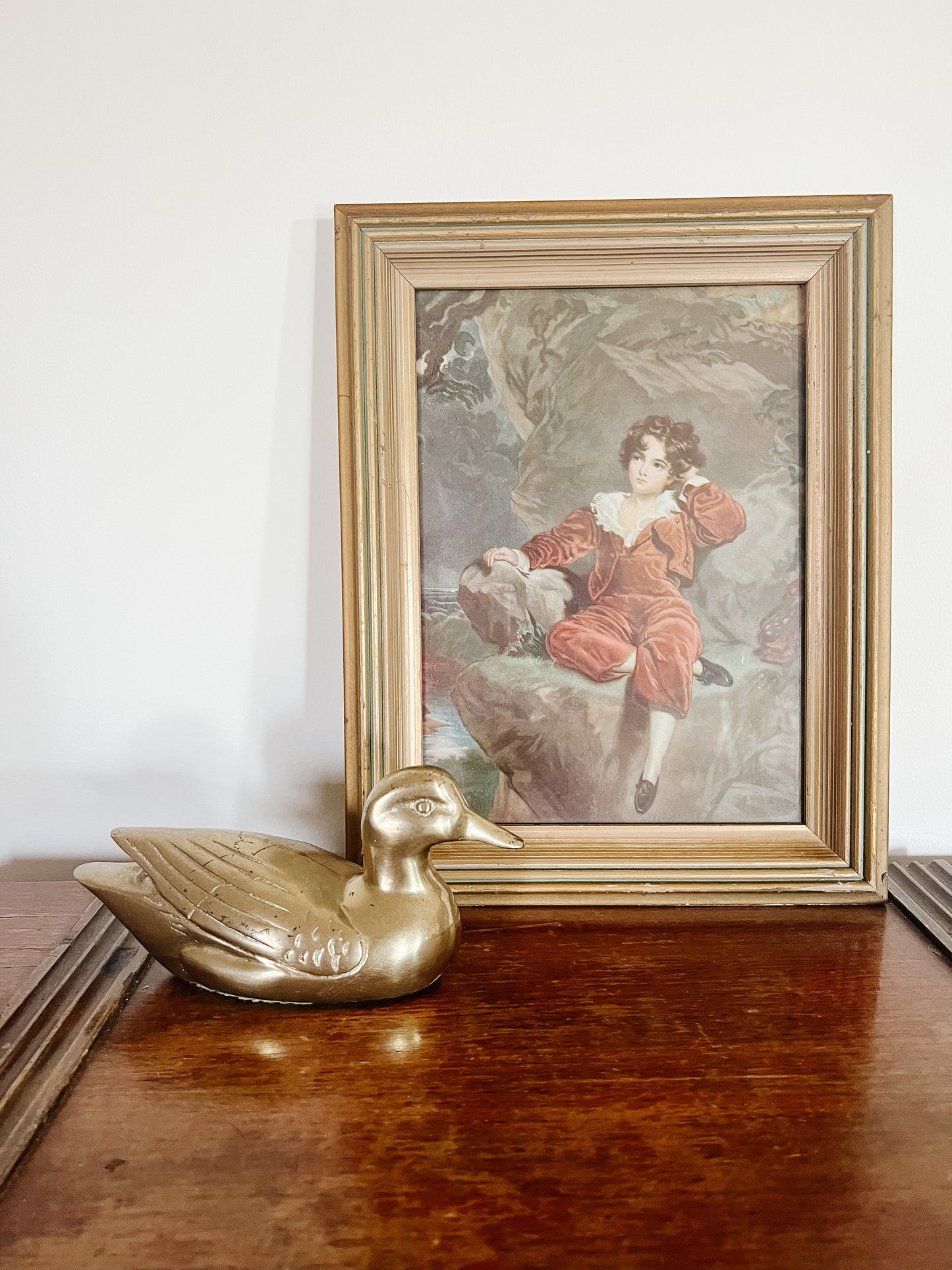 Vintage The Red Boy Framed Print