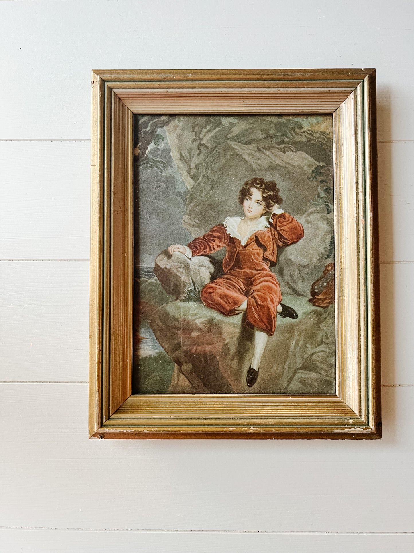 Vintage The Red Boy Framed Print