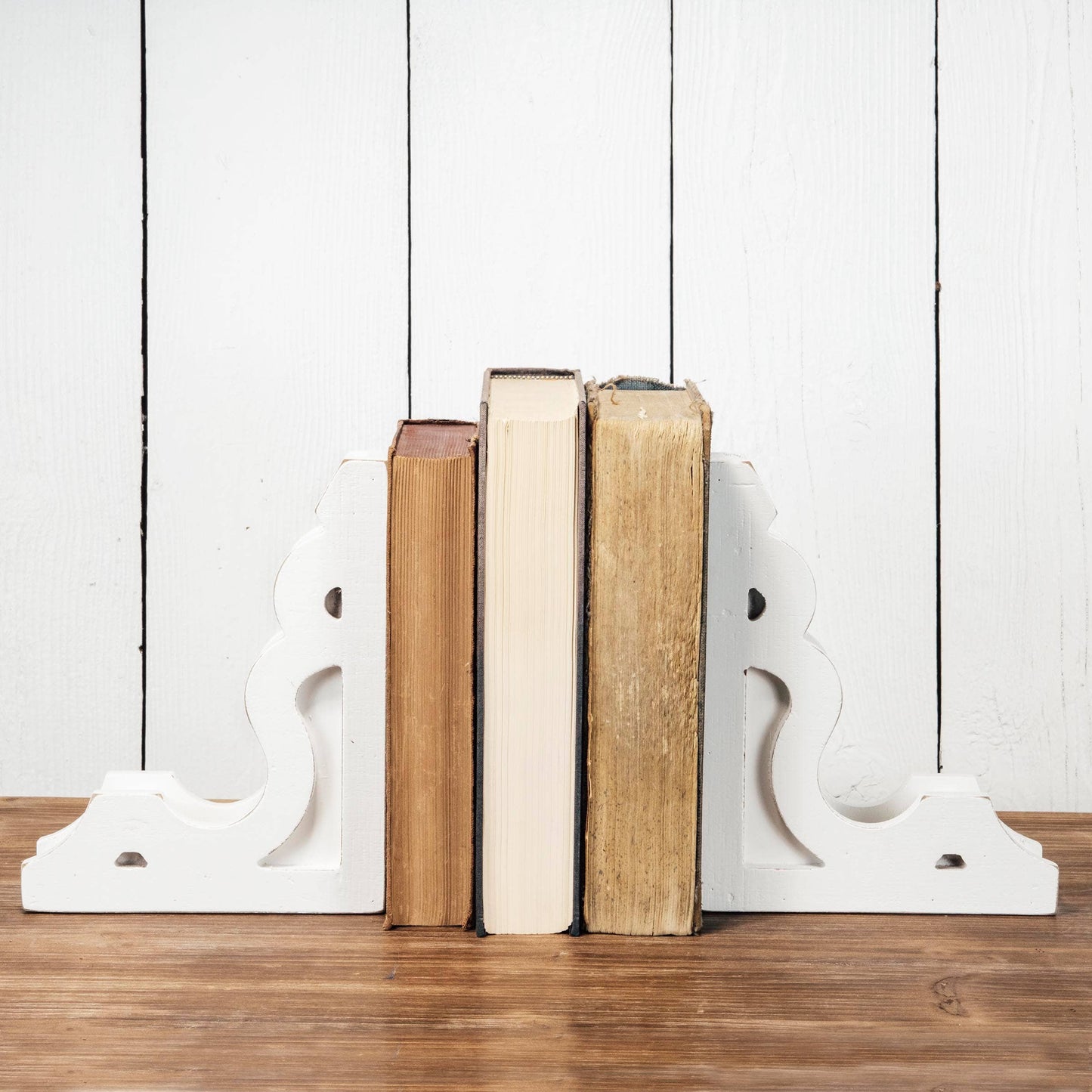 White Corbel Bookends