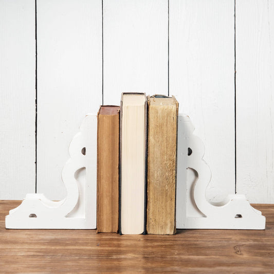 White Corbel Bookends