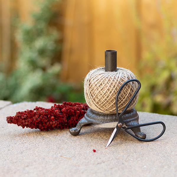 Cast Iron Scissors and Twine Holder