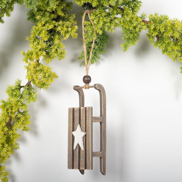 Wooden Sleigh Decoration
