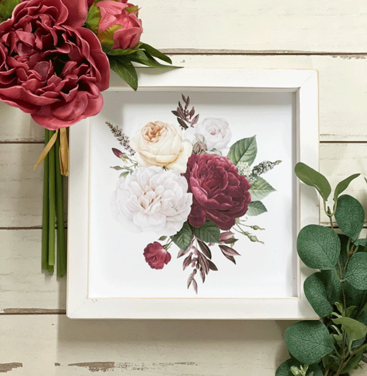 Burgundy Flower Bouquet Print – Dear Doris