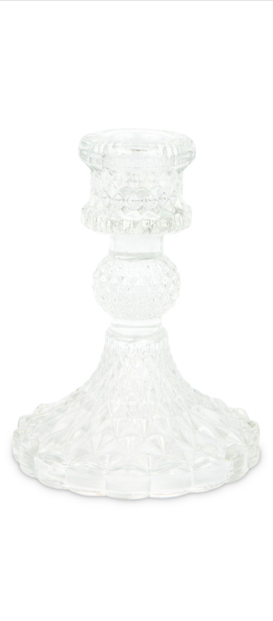 Vintage Style Glass Candle Holder
