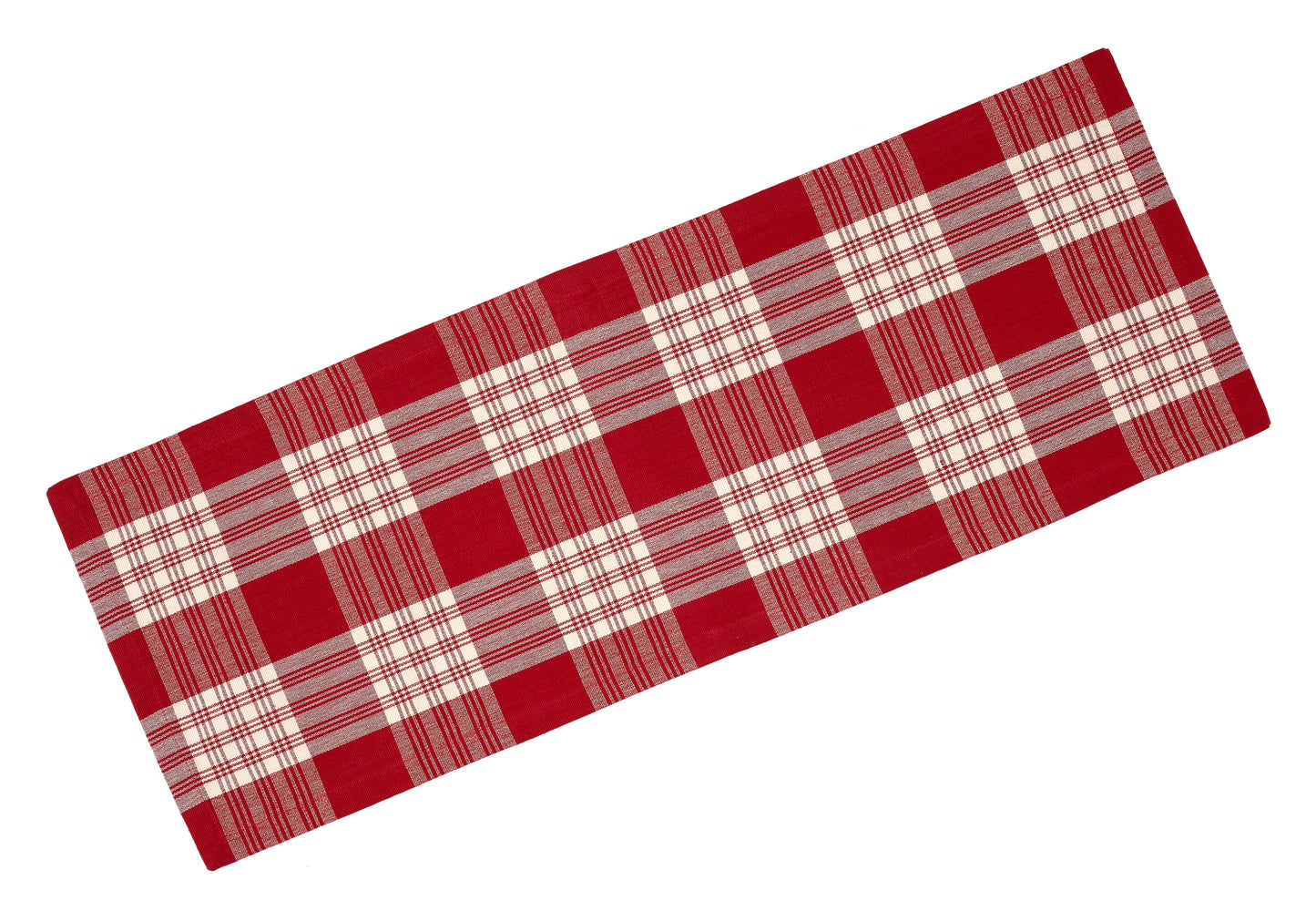 Red Plaid Table Runner 13"x36"