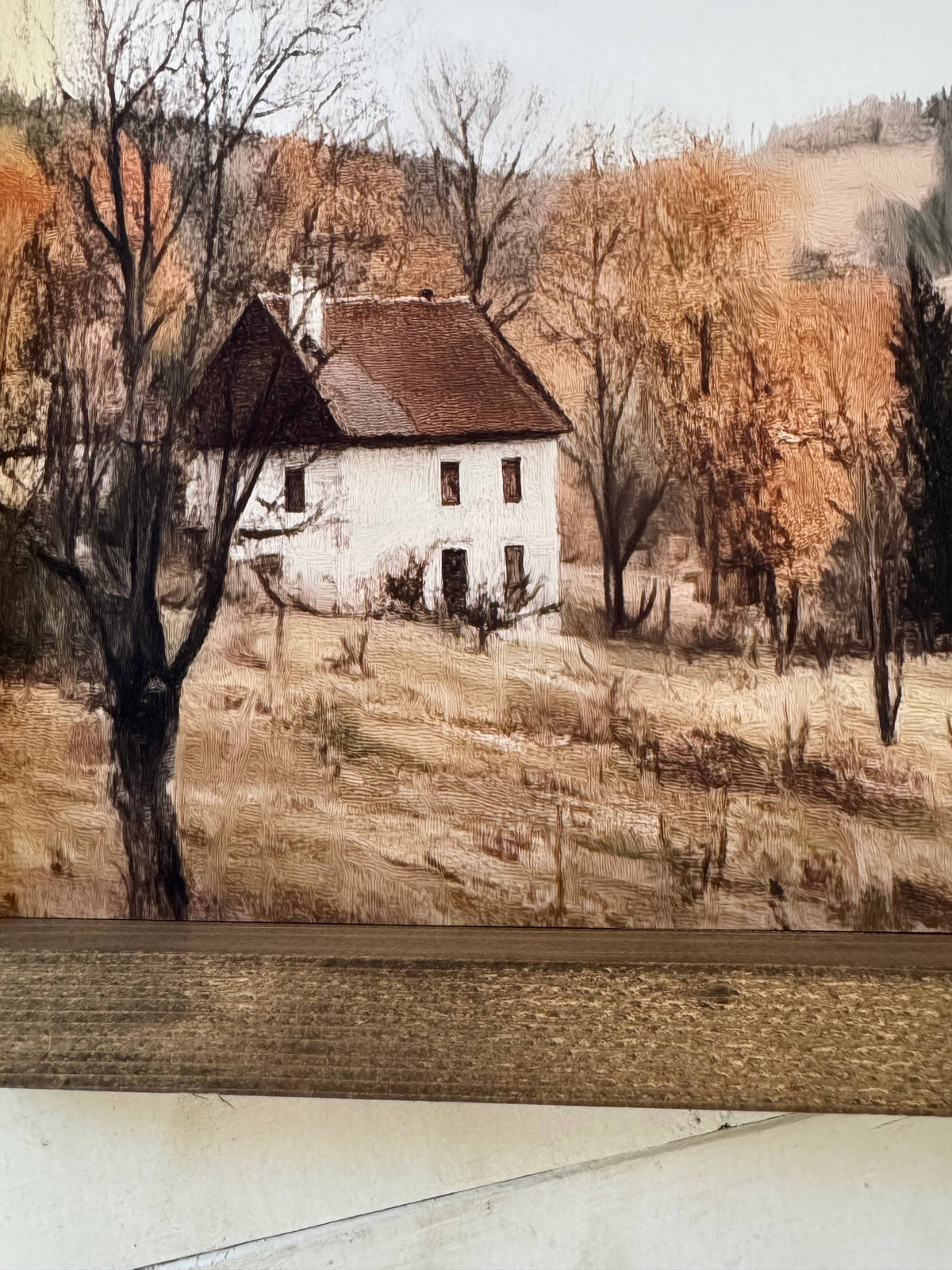 Fall Country Home Framed Print