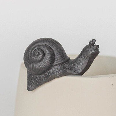 Black Snail Flower Pot Decoration - Small