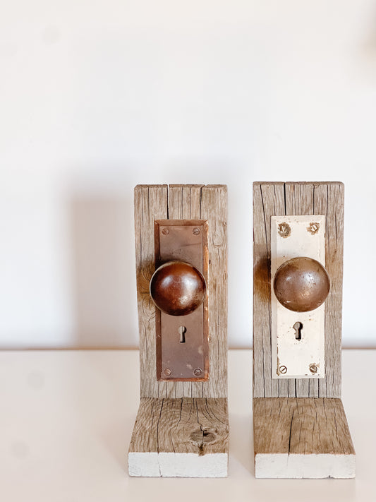 Vintage Doorknob Bookends