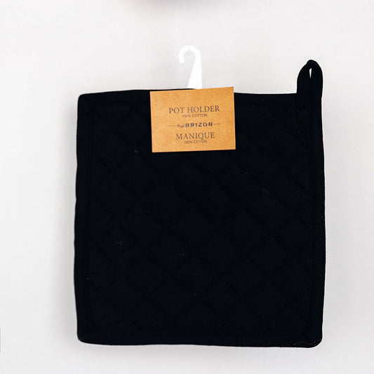 Black Cotton Pot Holder