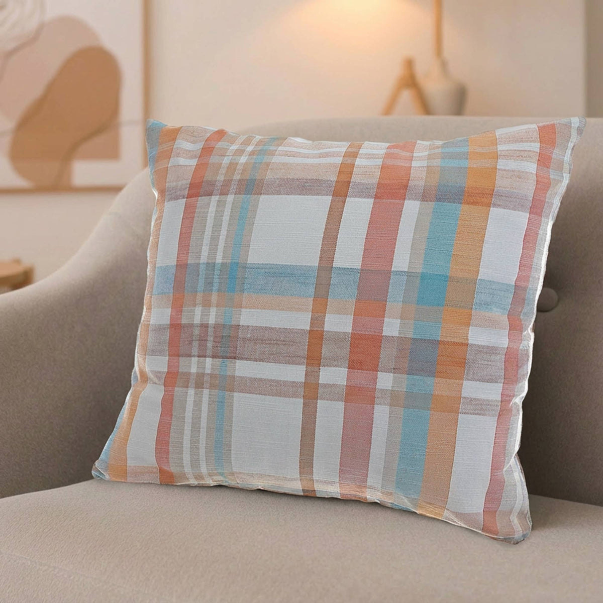 Autumn Plaid Pillow 18"x18"