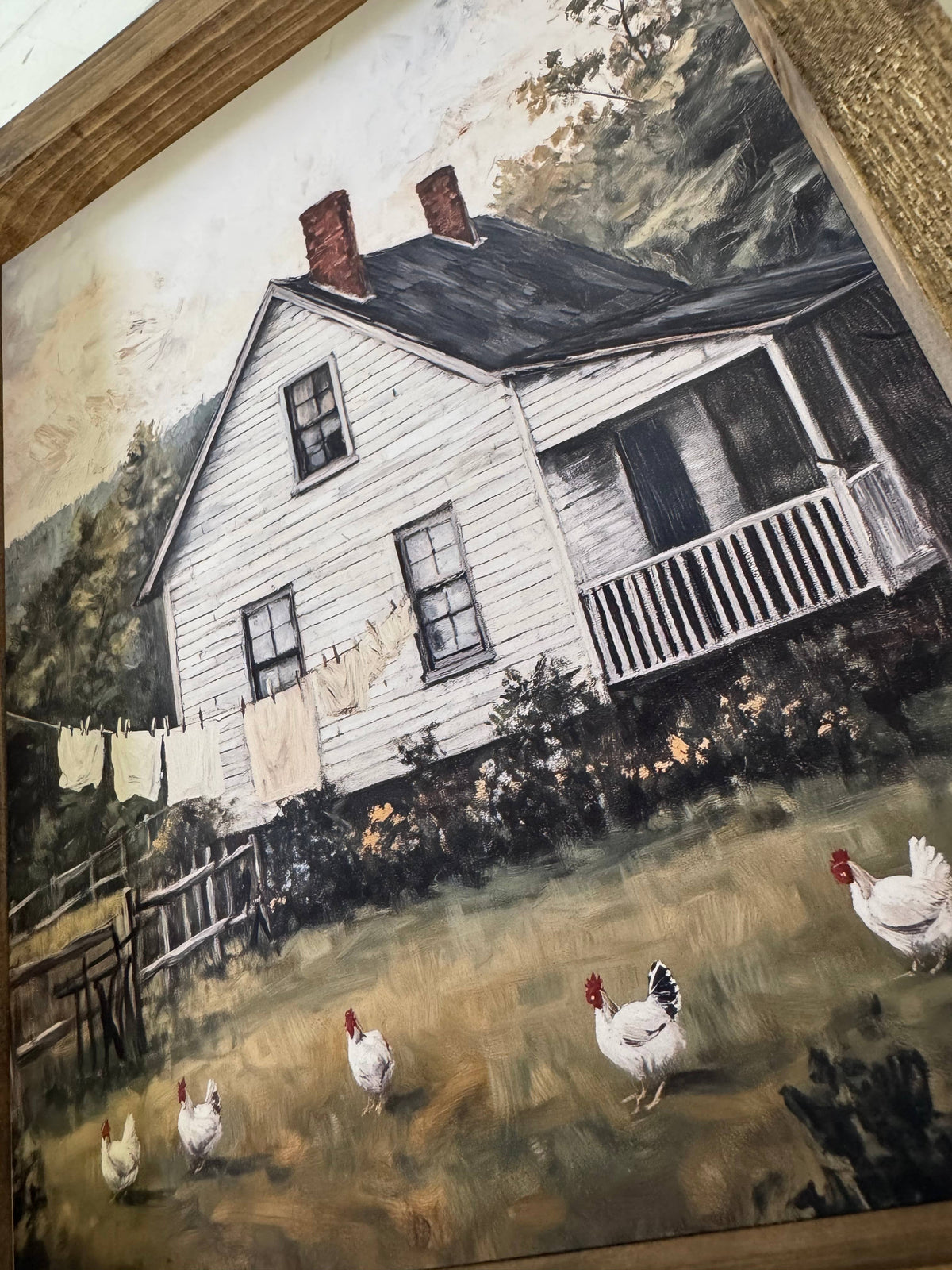 White Farmhouse Framed Print
