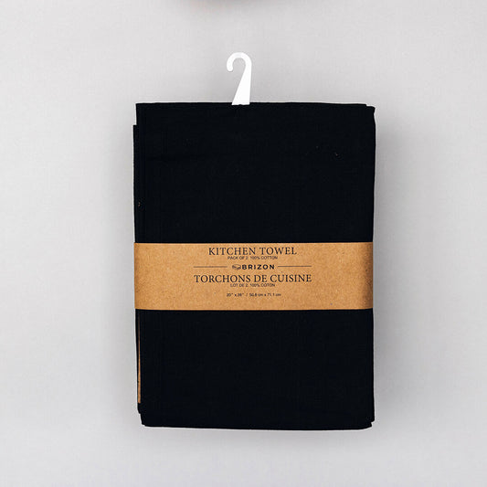 Black Cotton Tea Towel