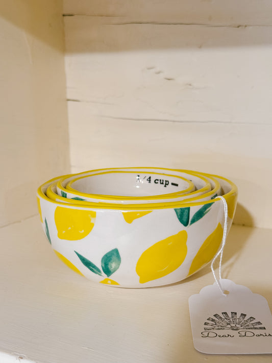 Lemon Measuring Cups - Set of 4