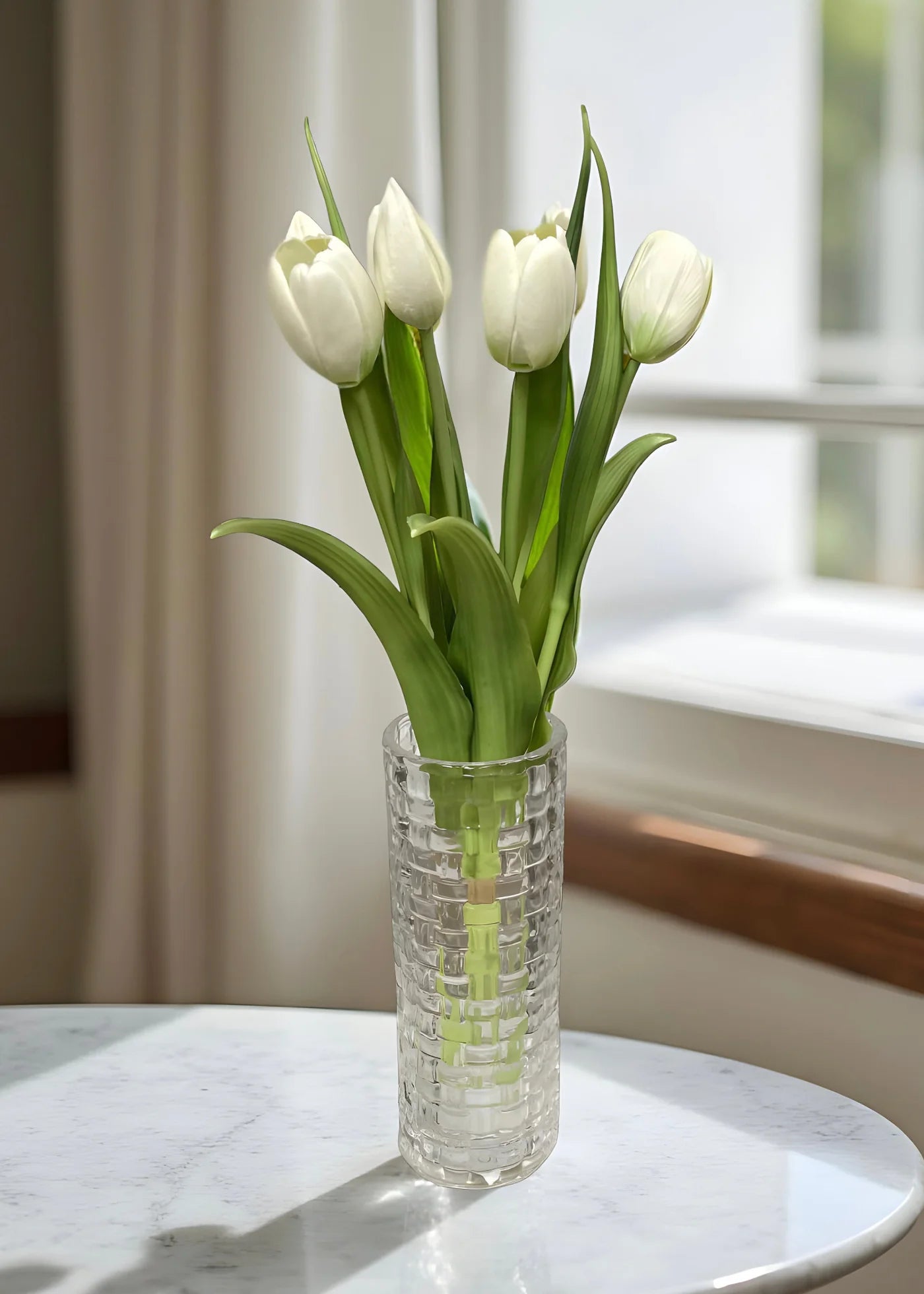 Fresh Touch White Tulip Bundle 12”