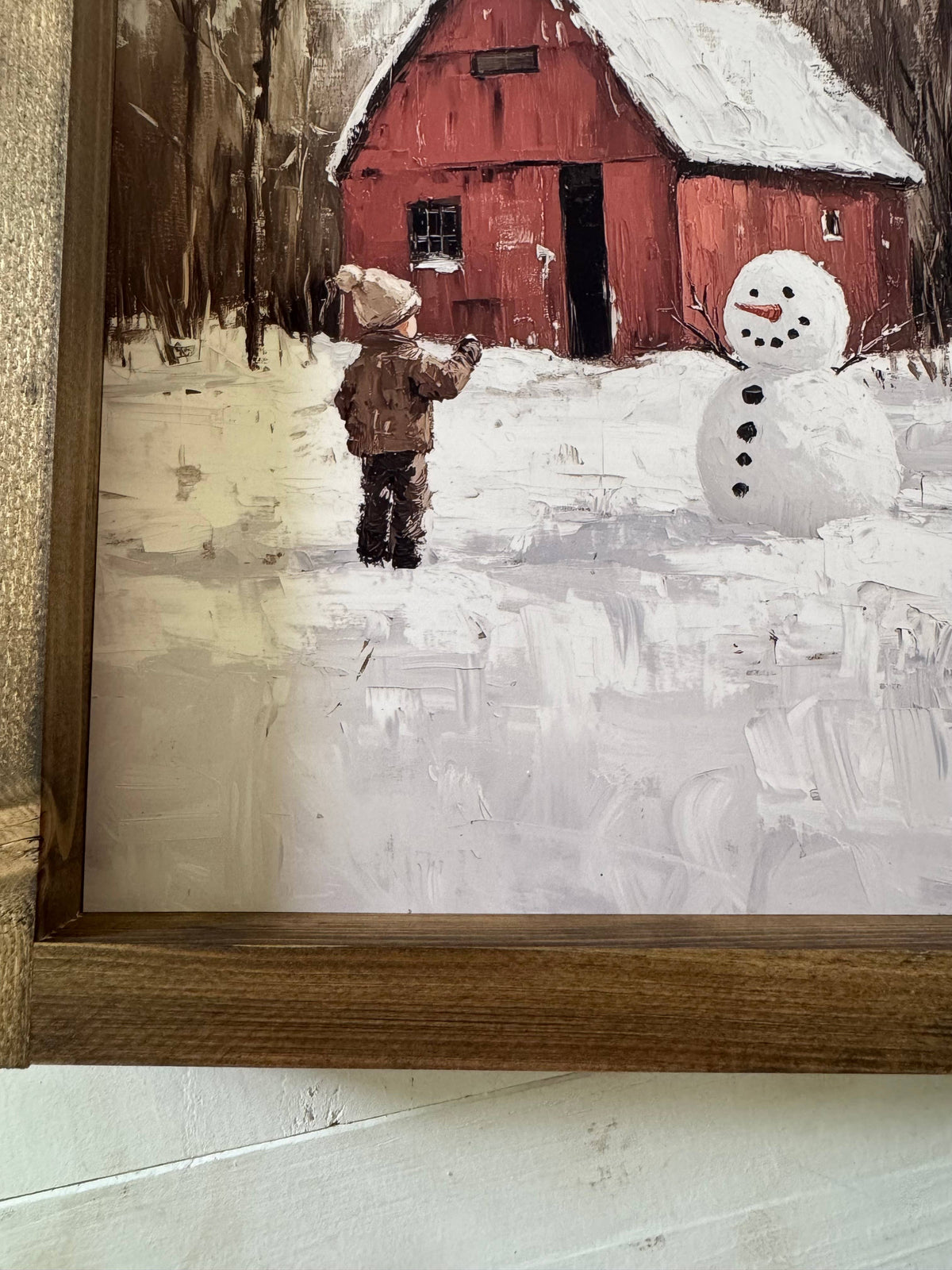 Country winter print: Dark Walnut / 13x17