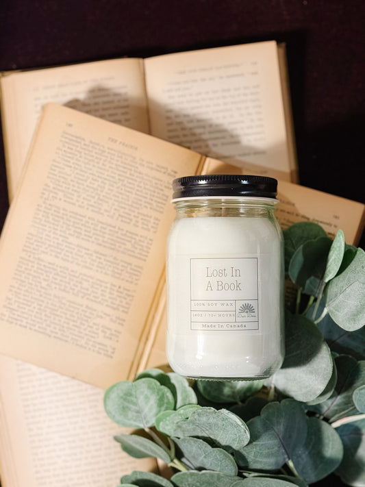 Lost in a Book Candle