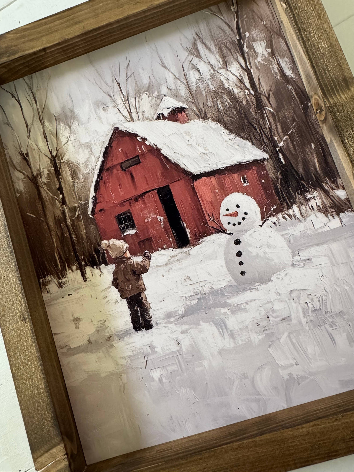 Country winter print: Dark Walnut / 13x17