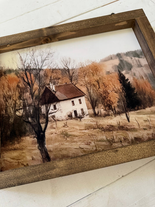 Fall Country Home Framed Print