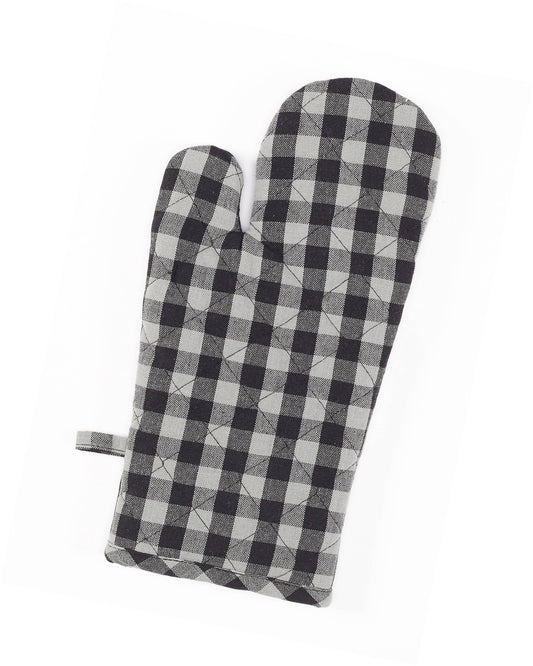 Oven Mitts- Grey Plaid - Set of 2