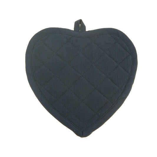 Pot Holder Heart Shaped - Black