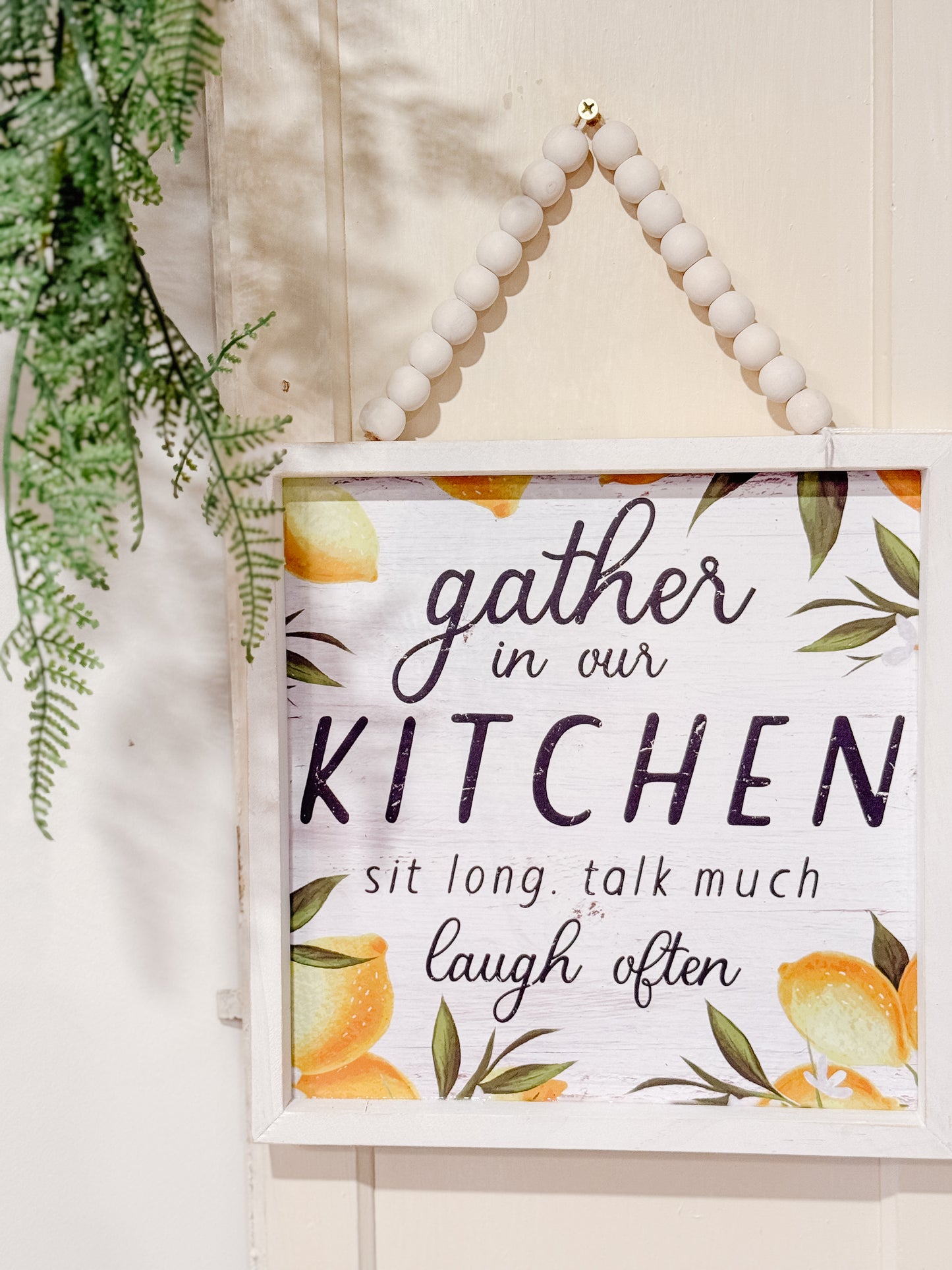 Gather in Our Kitchen Sign