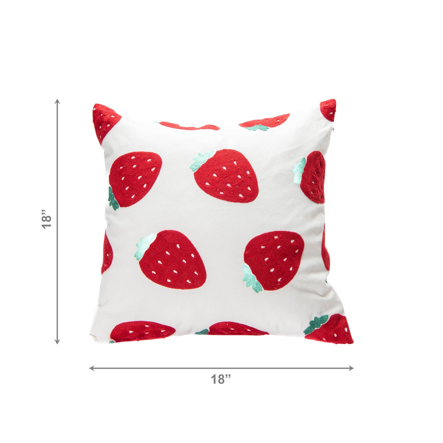 Strawberries: Cotton Pillow