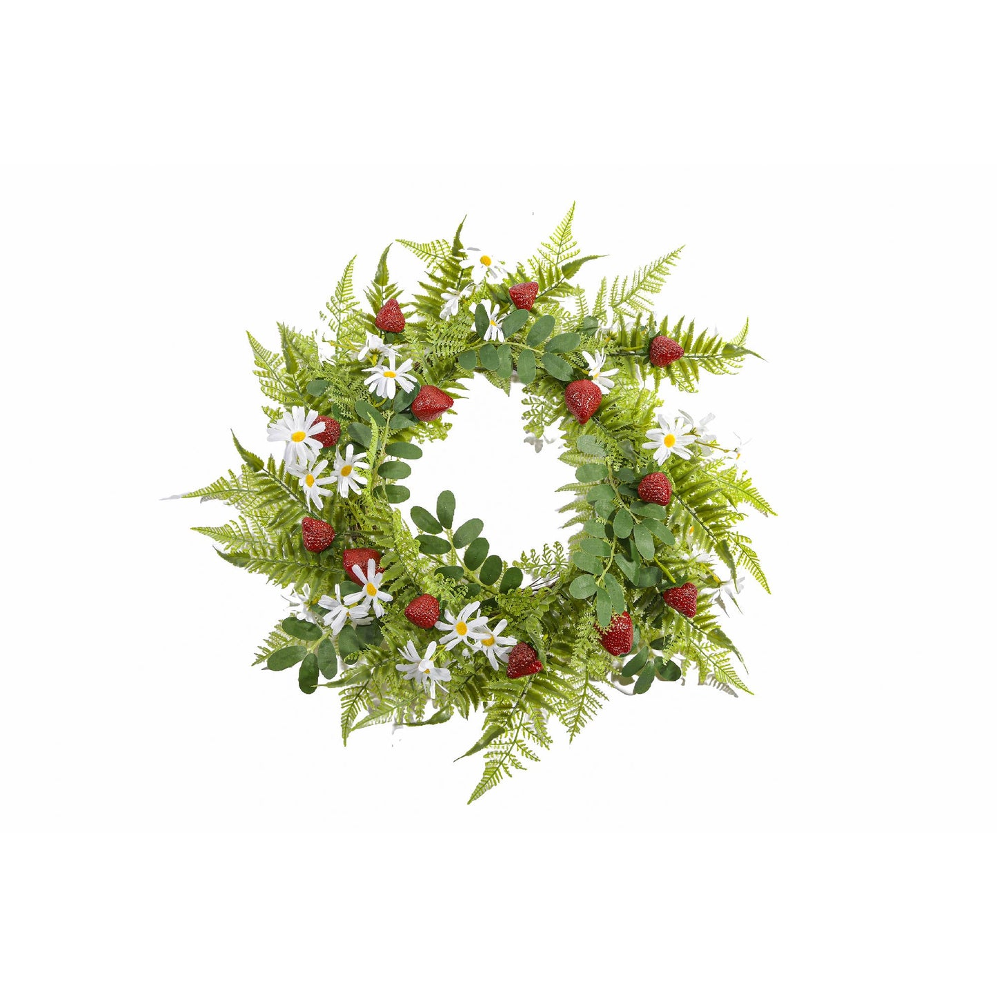 Daisy & Strawberry Wreath 20”