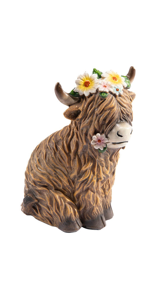 Highland Cow with Flower Crown