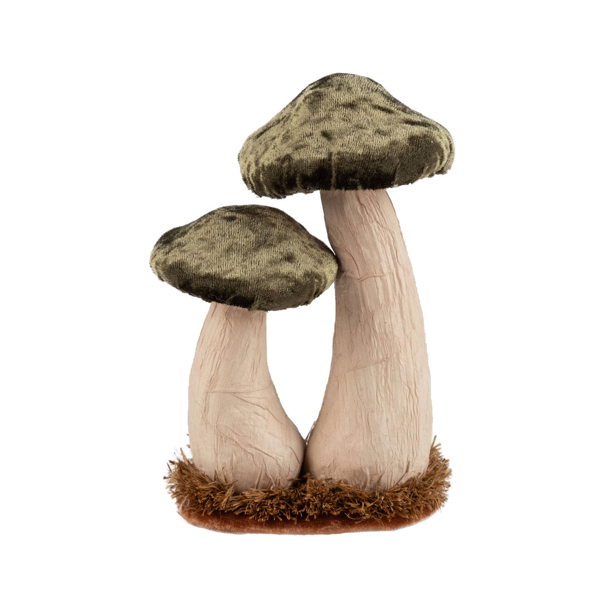 A64442:Velvet covered mroom table piece,dark green w/ pap