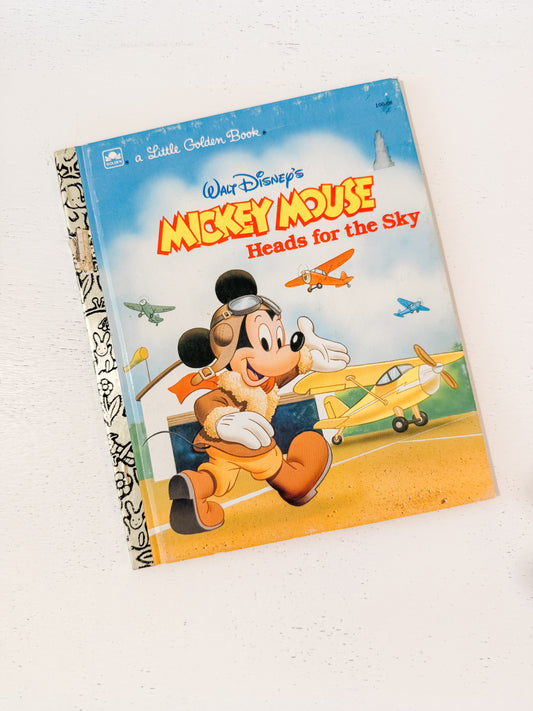 Little Golden Book - “Mickey Mouse Heads for the Sky”