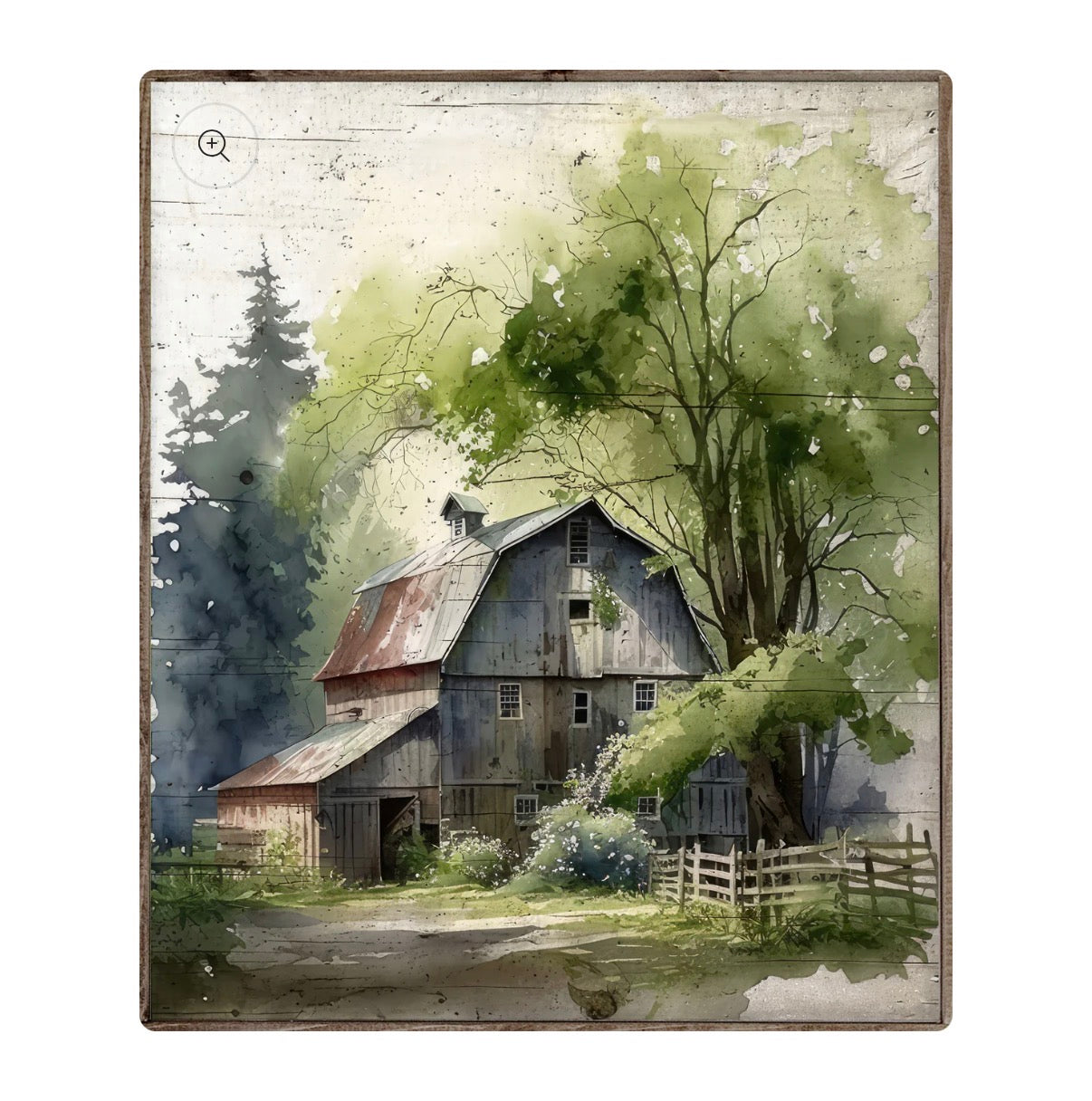 Watercolour Barn Framed Print