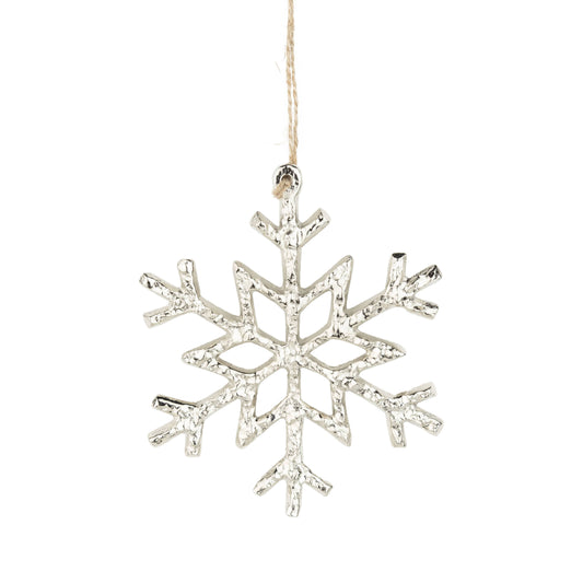 Silver Metal Snowflake Ornament5”