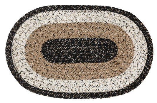 Braided Cotton Rug - 20"x30" Oval