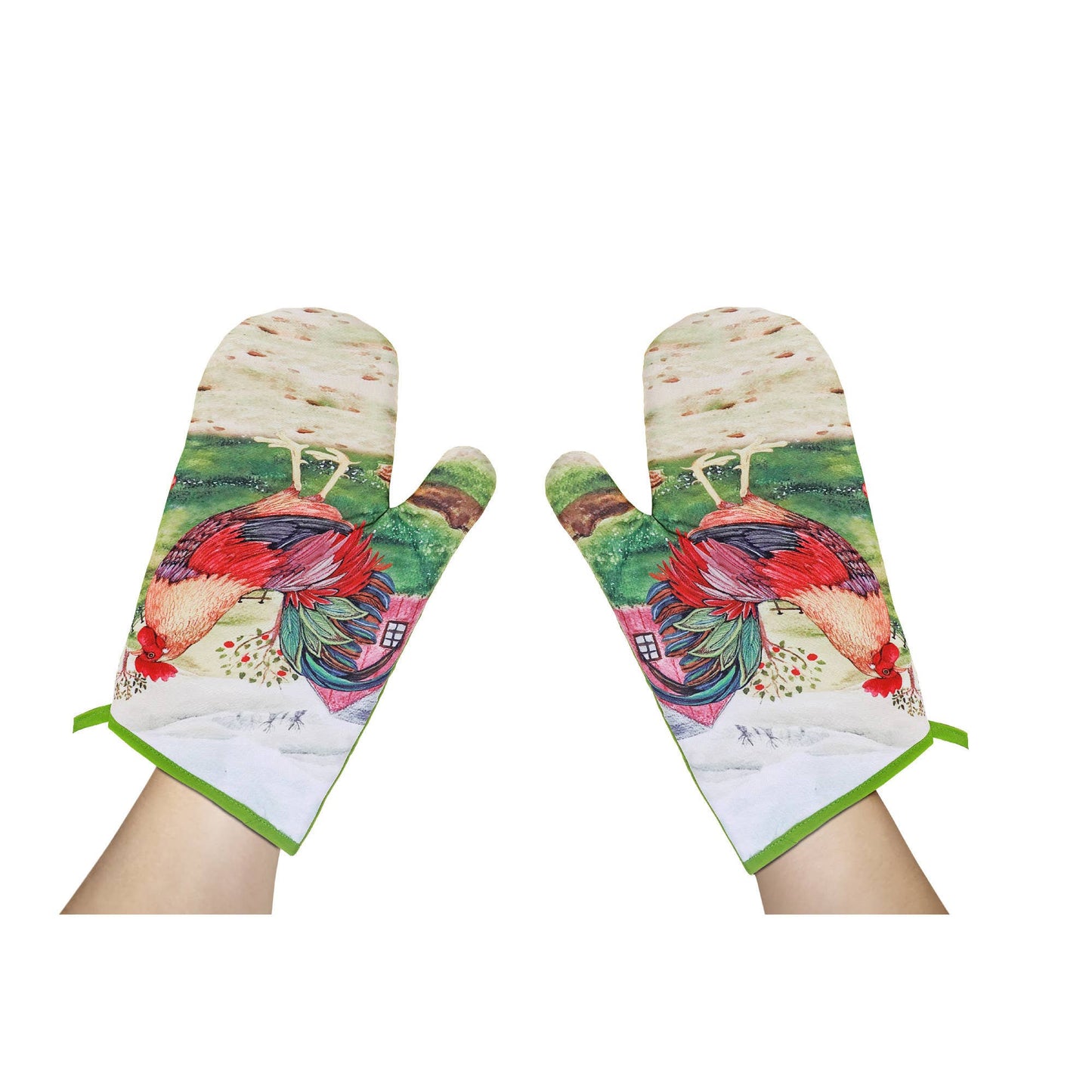 Rooster Oven Mitts - Set of Two