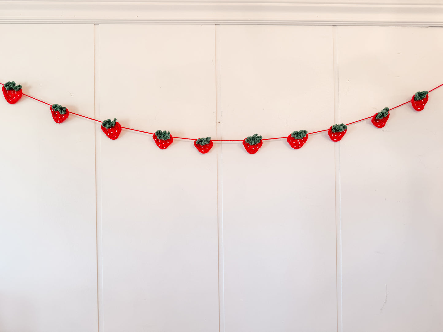 Crocheted Strawberry Garland