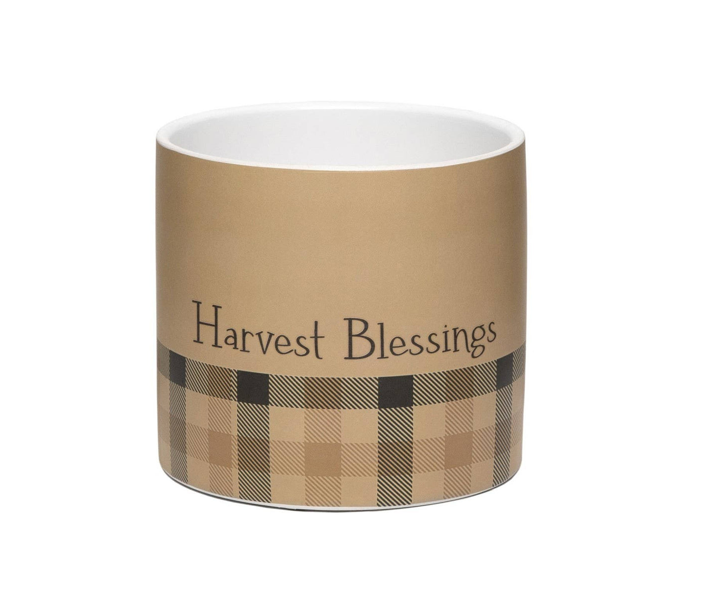 Harvest Blessings Plaid Pot