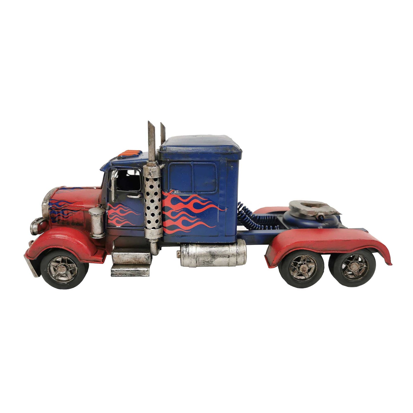 Blue/Red Metal Semi-Truck