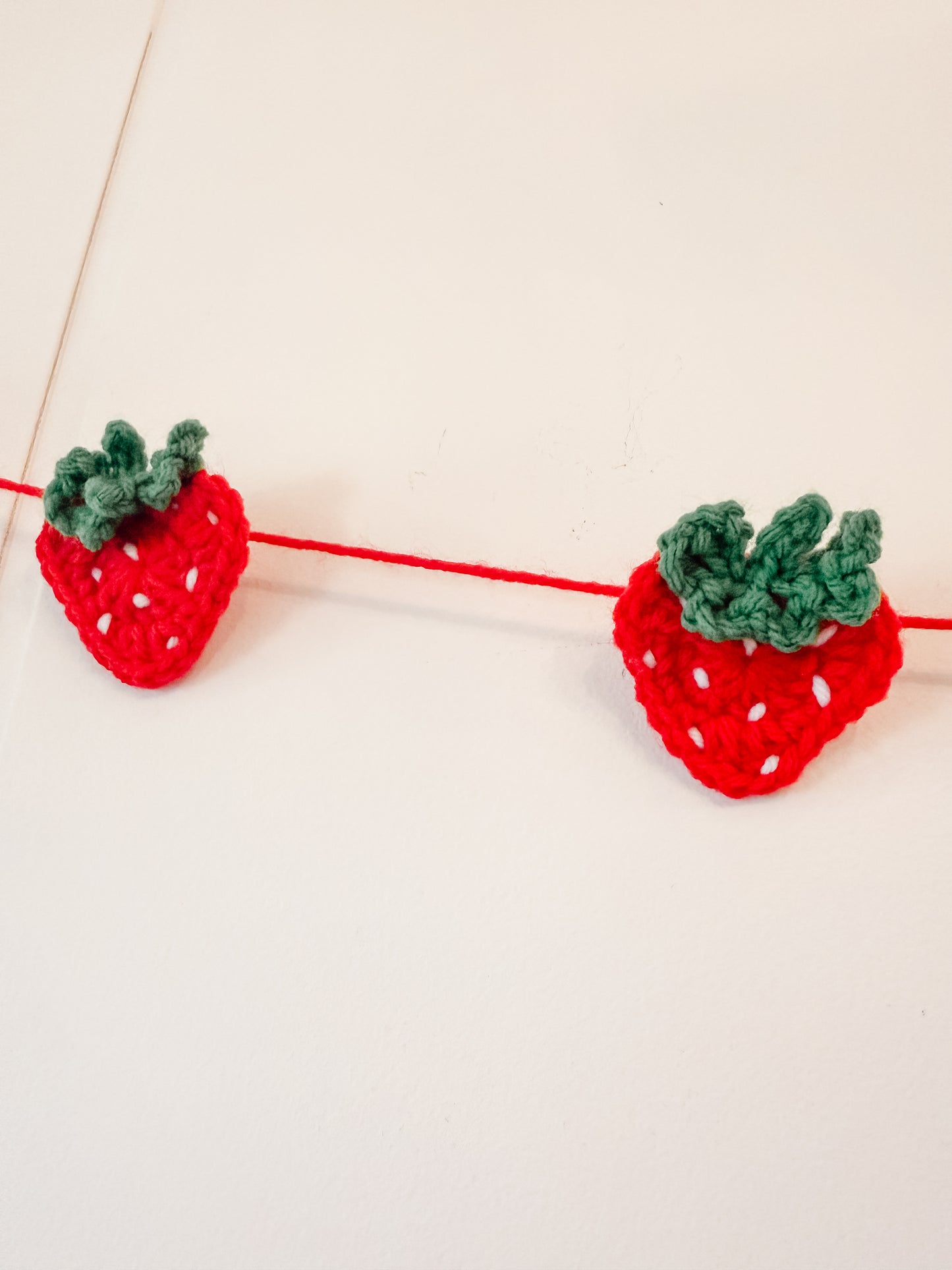 Crocheted Strawberry Garland